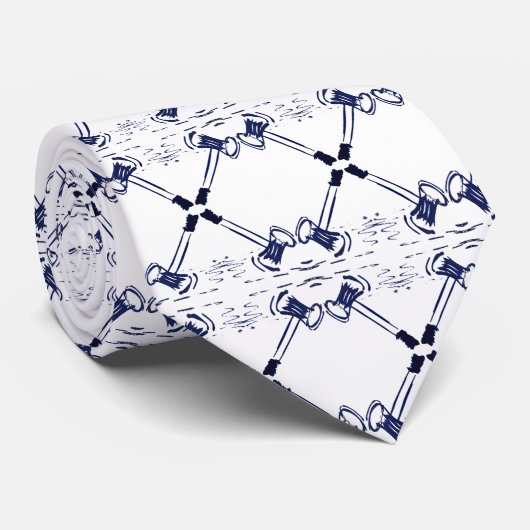 Stropdas van marinekunst en White Gavels pleidooi (Opgerold)