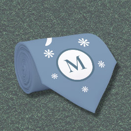 Stropdas van mosterdblauw-ventilator-stroommonogra