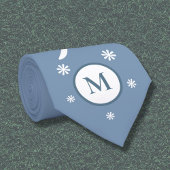 Stropdas van mosterdblauw-ventilator-stroommonogra