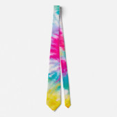 Stropdas van Neon Tie Dye Groovy Mannen (Voorkant)