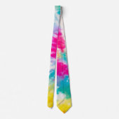 Stropdas van Neon Tie Dye Groovy Mannen (Achterkant)