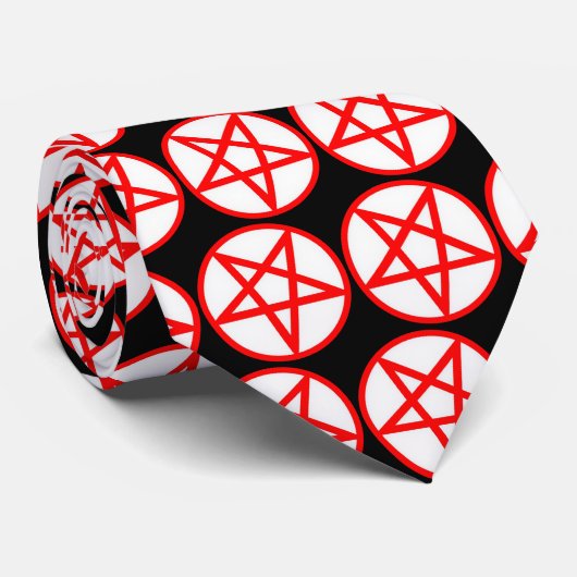 Stropdas van omgekeerde pentagrammen (Opgerold)