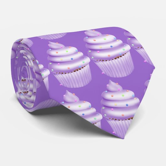 Stropdas van Paarse cakkergebak (Opgerold)