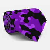 Stropdas van Paarse en zwarte Camouflage (Opgerold)