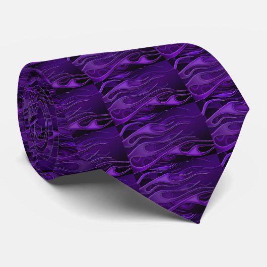 Stropdas van Paarse Flames Pattern-Mannen (Opgerold)