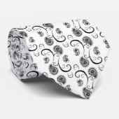 Stropdas van Paisley - B&W (Opgerold)