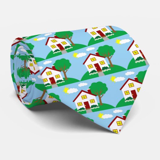 Stropdas van Realtor House voor Real Estate Agent (Opgerold)