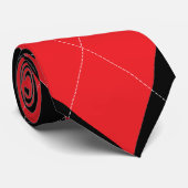 Stropdas van Red and Black Argyle (Opgerold)