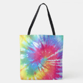Stropdas van regenboogwervelkolom-kleurstof tote bag (Voorkant)