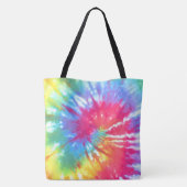 Stropdas van regenboogwervelkolom-kleurstof tote bag (Achterkant)