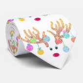 Stropdas van rendieren en sierplanten (Opgerold)