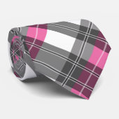 Stropdas van roze en grijze vlecht (Opgerold)