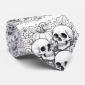 stropdas van schedels en pompoenen (Opgerold)