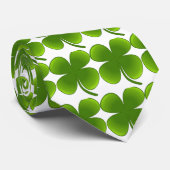 Stropdas van St. Patricks Shamrock four leaf clove (Opgerold)