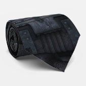 Stropdas van SteamPunk Navy Silky Mannen (Opgerold)