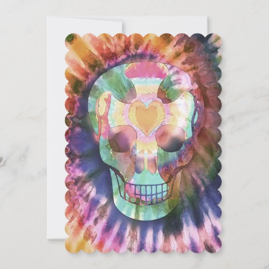 Stropdas van suikerschedel die kleuren van binnen  kaart (Achterkant)