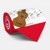 Stropdas van Ukulele Player (Opgerold)