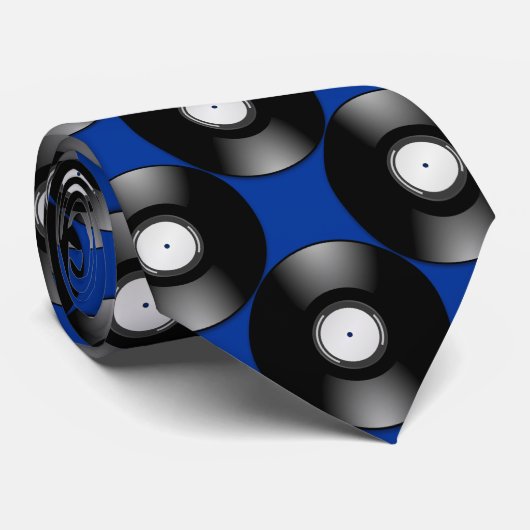 Stropdas van vinylplaat records Necktie (Opgerold)