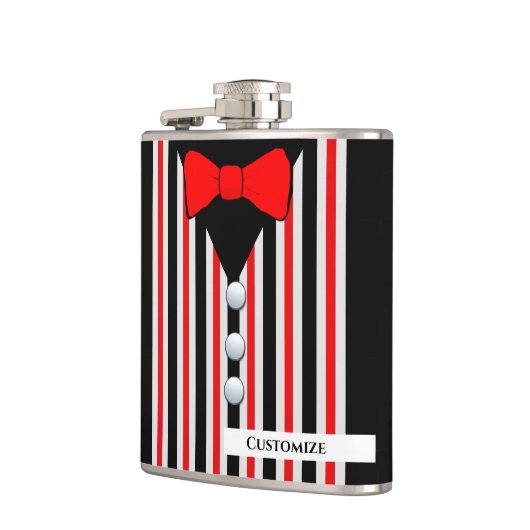 Stropdas van vinylwikkel, geperst, gevlekt heupfles (Links)