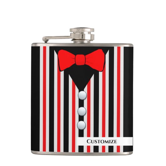 Stropdas van vinylwikkel, geperst, gevlekt heupfles (Voorkant)