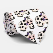 Stropdas van vlooienkoeien W/Bow Silky-Mannen (Opgerold)