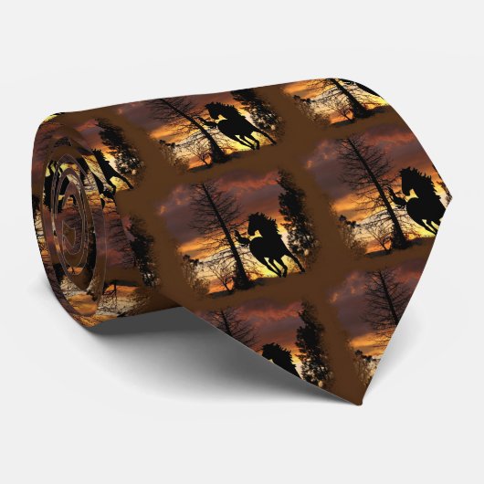 Stropdas van wilde paarden voor Vaderdag (Opgerold)