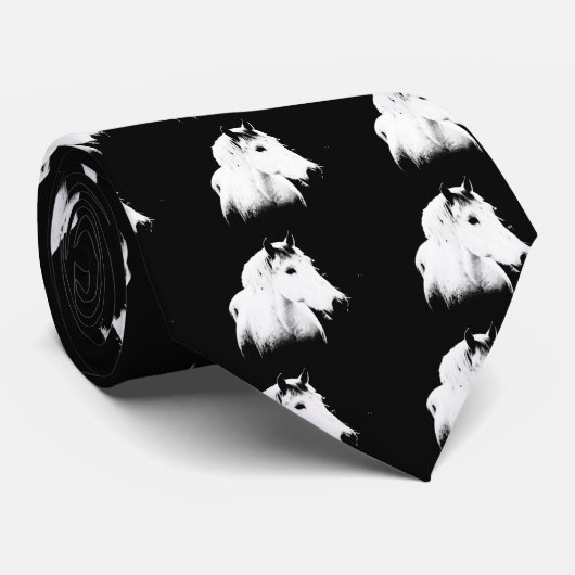 Stropdas van witte paarden (Opgerold)