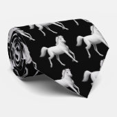 Stropdas van witte paardjes (Opgerold)