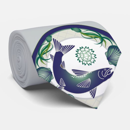 Stropdas van zalm (Opgerold)