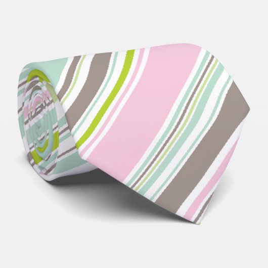 Stropdas van zoete roze tuinbandjes (Opgerold)