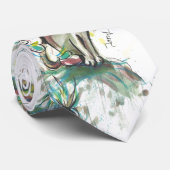 stropdas van zwarte en gele katten, stropdas van m (Opgerold)