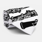 Stropdas van zwarte en witte eboe (Opgerold)