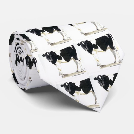 stropdas van zwarte en witte koe (Opgerold)