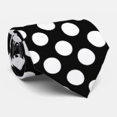 Stropdas van zwarte en witte poka (Opgerold)