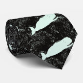 stropdas van zwarte en witte walvis (Opgerold)