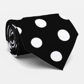 Stropdas van zwarte polka (Opgerold)