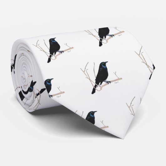 Stropdas van zwarte vogels (Opgerold)