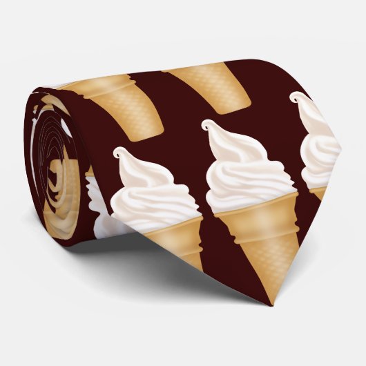 Stropdas vanille-ijsappelmoer (Opgerold)