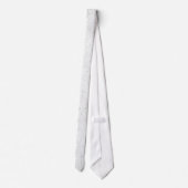 Stropdas. Velvet Effect White. Stropdas (Achterkant)