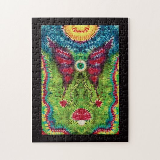 Stropdas Verkleurd "Flying Eyeball" Puzzle Legpuzzel (Verticaal)