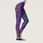 Stropdas Verkleurde Zig Zag Patroonpatronen Leggin Leggings (Rechts)