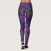Stropdas Verkleurde Zig Zag Patroonpatronen Leggin Leggings (Achterkant)