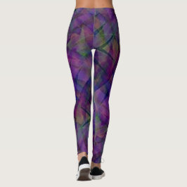 Stropdas Verkleurde Zig Zag Patroonpatronen Leggin Leggings