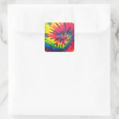 Stropdas vervormd patroon vierkante sticker (Tas)