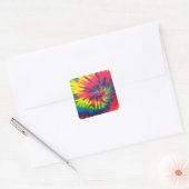 Stropdas vervormd patroon vierkante sticker (Envelop)