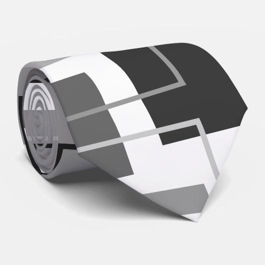 Stropdas vierkantjes en contouren (Opgerold)