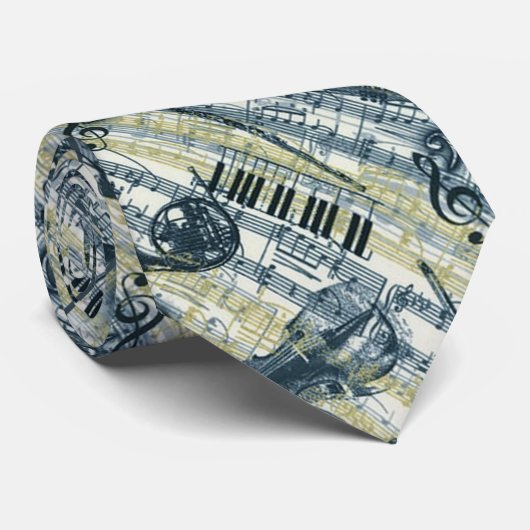 Stropdas Vintage lakpatroon (Opgerold)