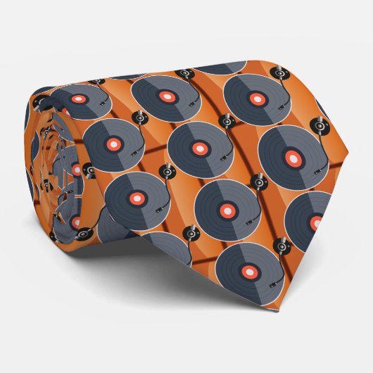 Stropdas vinylrecord (Opgerold)