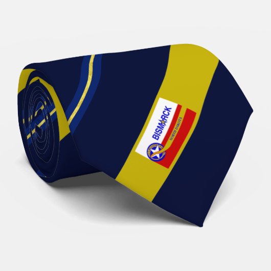 Stropdas vlag Bismarck (North Dakota) (Opgerold)