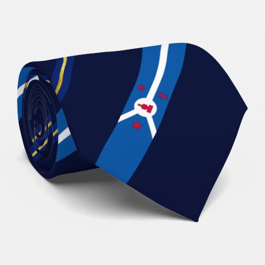 Stropdas vlag Fort Wayne (Indiana) (Opgerold)